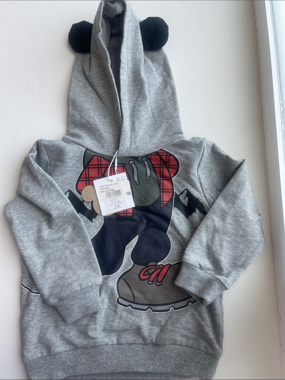 Name It, Disney CollectionKids Grey Hooded Character Sweatshirt